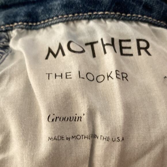 MOTHER The Looker in Groovin Distressed Jeans Size 26x 30 - Picture 9 of 14